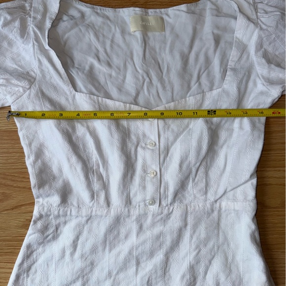 Anthropologie CAPULET Elegant White Long Sleeve Dress Size Small - Picture 11 of 11